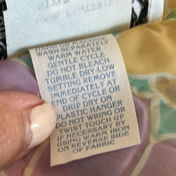 70s Stella Fagin Pastel Flower Power Zip Up Front Robe or Lounging Gown - Picture 9 of 9